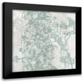 thumbnail image 1 of Goldberger, Jennifer 15x15 Black Modern Framed Museum Art Print Titled - A Touch of Teal Collection C, 1 of 5