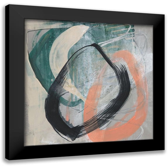 Goldberger, Jennifer 15x15 Black Modern Framed Museum Art Print Titled - Converging Loops II