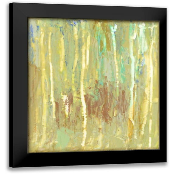 Goldberger, Jennifer 15x15 Black Modern Framed Museum Art Print Titled - Lime Fusion I