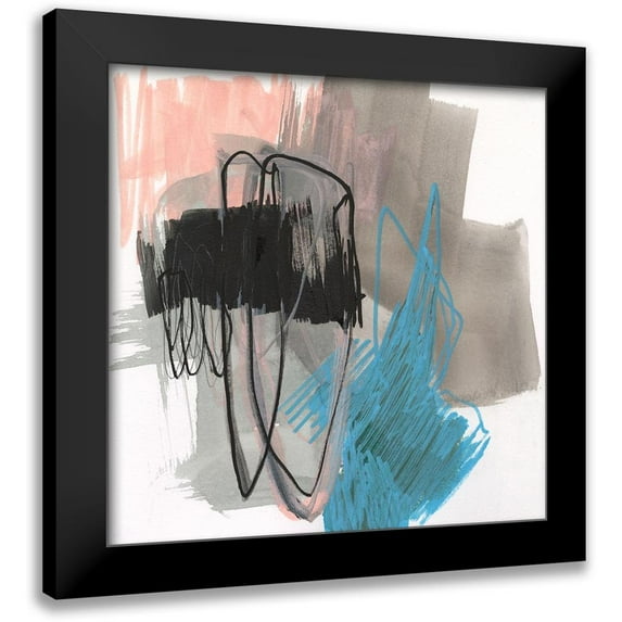 Goldberger, Jennifer 15x15 Black Modern Framed Museum Art Print Titled - Linear Instinct IX