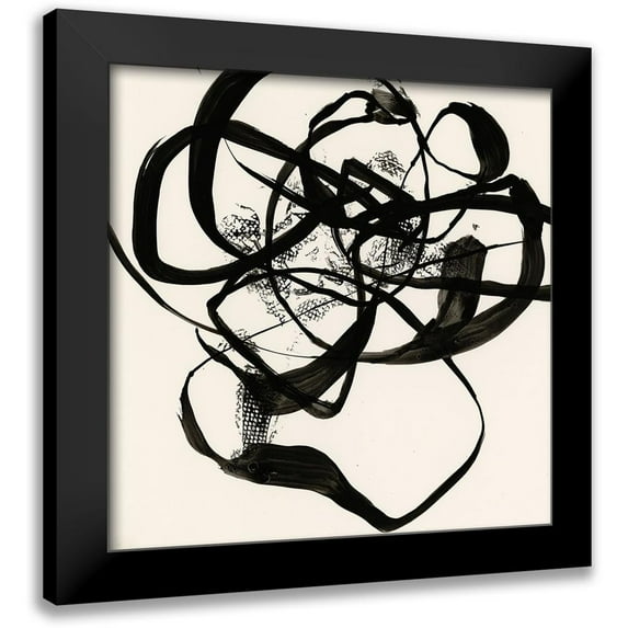 Goldberger, Jennifer 15x15 Black Modern Framed Museum Art Print Titled - Sumi-E Abstract I
