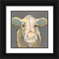 thumbnail image 1 of Goldberger, Jennifer 15x15 Black Ornate Wood Framed with Double Matting Museum Art Print Titled - Blush Faced Cow I, 1 of 4