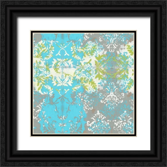 Goldberger, Jennifer 15x15 Black Ornate Wood Framed with Double Matting Museum Art Print Titled - Decorative Overlay I