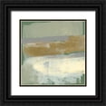 thumbnail image 1 of Goldberger, Jennifer 15x15 Black Ornate Wood Framed with Double Matting Museum Art Print Titled - Sage and Gold Swipe IV, 1 of 4