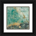 thumbnail image 1 of Goldberger, Jennifer 15x15 Black Ornate Wood Framed with Double Matting Museum Art Print Titled - Teal Lace II, 1 of 4