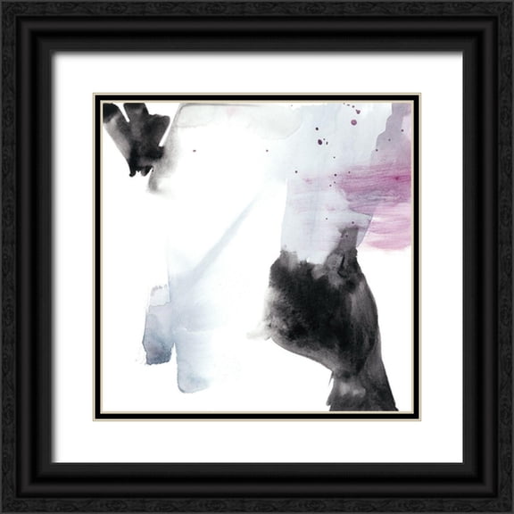 Goldberger, Jennifer 15x15 Black Ornate Wood Framed with Double Matting Museum Art Print Titled - Violet Bloom I