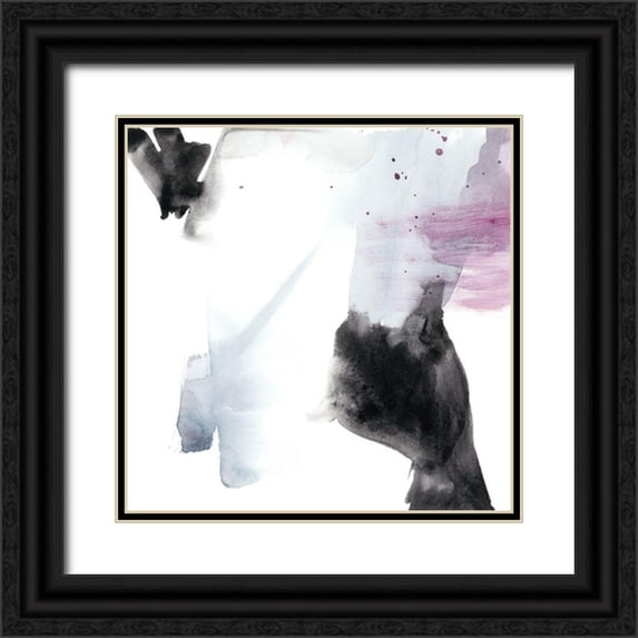 Goldberger, Jennifer 15x15 Black Ornate Wood Framed with Double Matting Museum Art Print Titled - Violet Bloom I