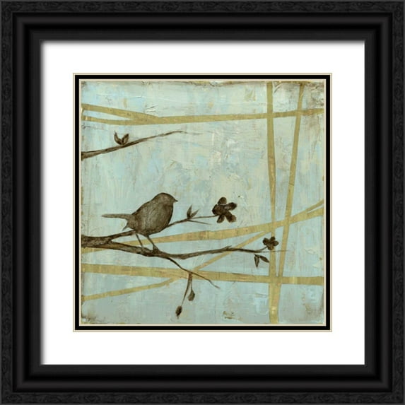 Goldberger, Jennifer 15x15 Black Ornate Wood Framed with Double Matting Museum Art Print Titled - Woodland Respite II
