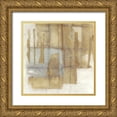 thumbnail image 1 of Goldberger, Jennifer 15x15 Gold Ornate Wood Framed with Double Matting Museum Art Print Titled - Paper Stitches I, 1 of 4