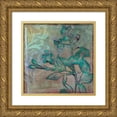 thumbnail image 1 of Goldberger, Jennifer 15x15 Gold Ornate Wood Framed with Double Matting Museum Art Print Titled - Teal Extraction II, 1 of 4