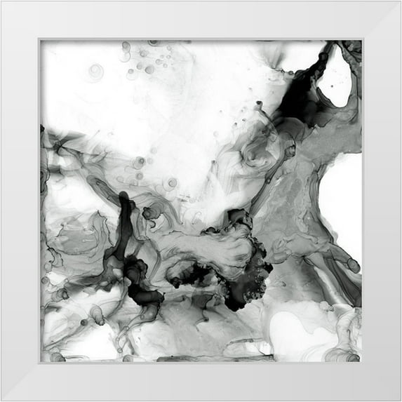 Goldberger, Jennifer 15x15 White Modern Wood Framed Museum Art Print Titled - Ebony Plume II