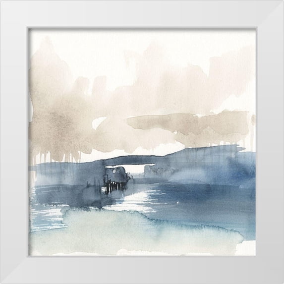 Goldberger, Jennifer 15x15 White Modern Wood Framed Museum Art Print Titled - Fog on the Horizon IV