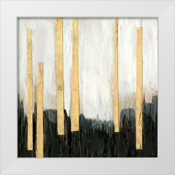 Goldberger, Jennifer 15x15 White Modern Wood Framed Museum Art Print Titled - Gilt Treeline I