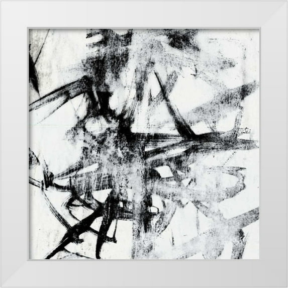 Goldberger, Jennifer 15x15 White Modern Wood Framed Museum Art Print Titled - Monotype Scribble II