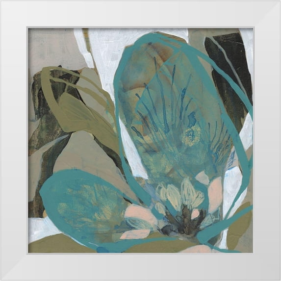 Goldberger, Jennifer 15x15 White Modern Wood Framed Museum Art Print Titled - Petal Puzzle II