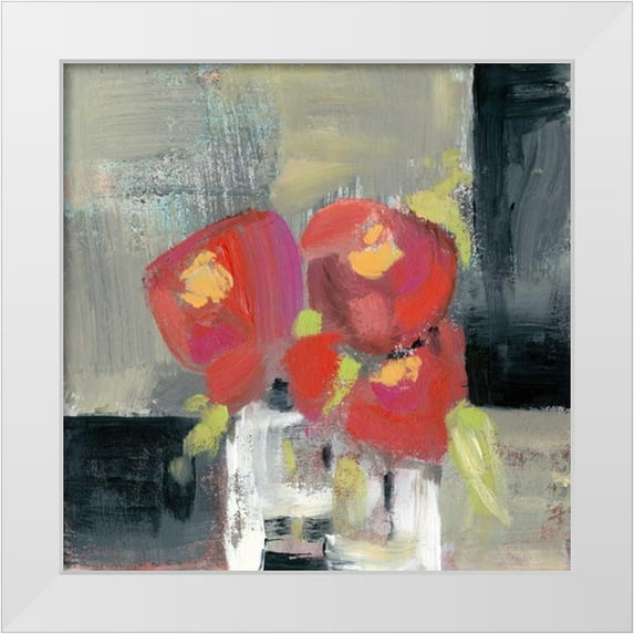 Goldberger, Jennifer 15x15 White Modern Wood Framed Museum Art Print Titled - Rose Bud Vase II