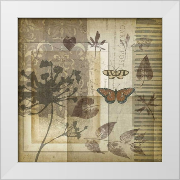 Goldberger, Jennifer 15x15 White Modern Wood Framed Museum Art Print Titled - Small Notebook Collage I