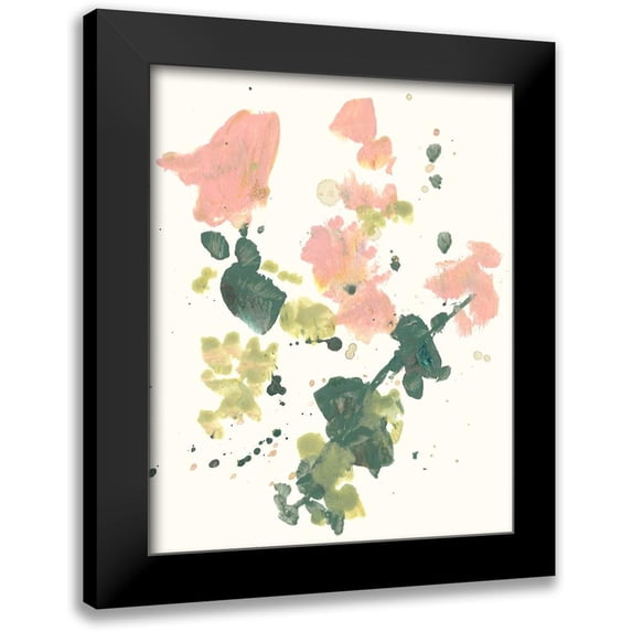 Goldberger, Jennifer 15x18 Black Modern Framed Museum Art Print Titled - Blush and Olive Splash I