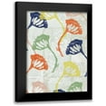 thumbnail image 1 of Goldberger, Jennifer 15x18 Black Modern Framed Museum Art Print Titled - Stamped Floral II, 1 of 5