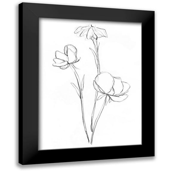 Goldberger, Jennifer 15x18 Black Modern Framed Museum Art Print Titled - Stem Contour II