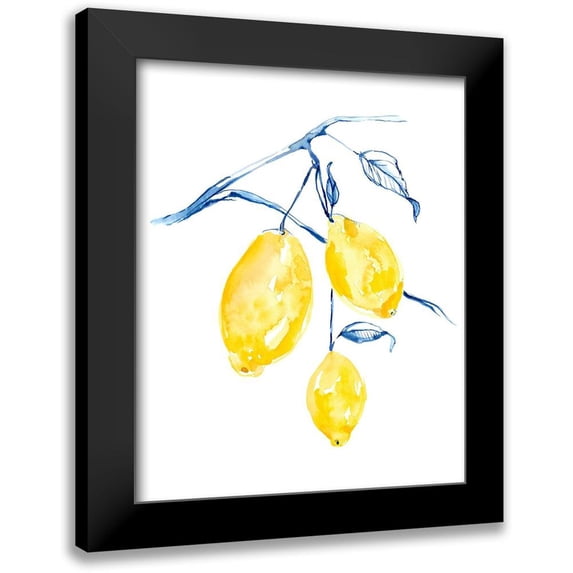 Goldberger, Jennifer 15x18 Black Modern Framed Museum Art Print Titled - Watercolor Lemons I
