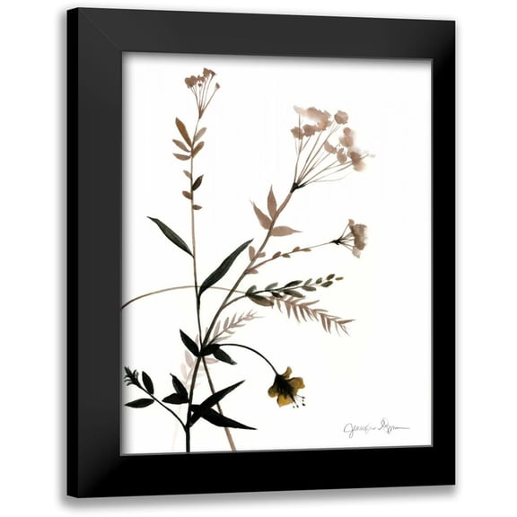 Goldberger, Jennifer 15x18 Black Modern Framed Museum Art Print Titled - Watermark Wildflowers VIII