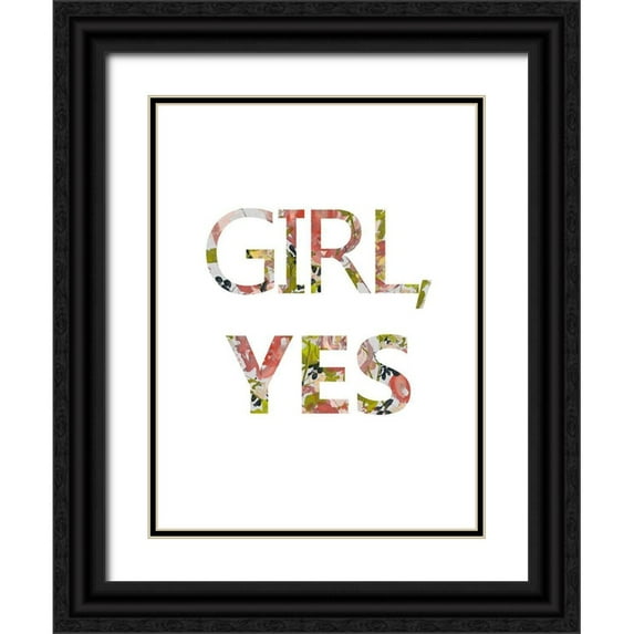 Goldberger, Jennifer 15x18 Black Ornate Wood Framed with Double Matting Museum Art Print Titled - Empower Flowers IV
