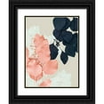 thumbnail image 1 of Goldberger, Jennifer 15x18 Black Ornate Wood Framed with Double Matting Museum Art Print Titled - Indigo and Blush Leaves IV, 1 of 4
