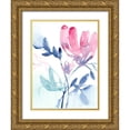 thumbnail image 1 of Goldberger, Jennifer 15x18 Gold Ornate Wood Framed with Double Matting Museum Art Print Titled - Fuchsia Sway I, 1 of 4