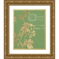 thumbnail image 1 of Goldberger, Jennifer 15x18 Gold Ornate Wood Framed with Double Matting Museum Art Print Titled - Greenery Leaves I, 1 of 4