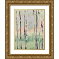 thumbnail image 1 of Goldberger, Jennifer 15x18 Gold Ornate Wood Framed with Double Matting Museum Art Print Titled - Pastels in the Trees II, 1 of 4