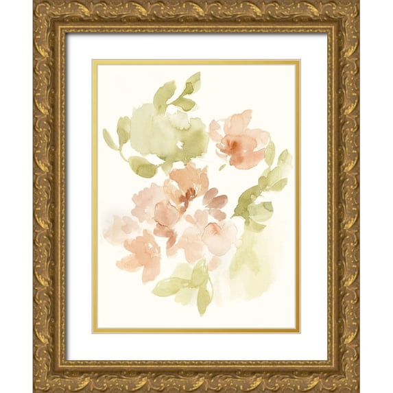 Goldberger, Jennifer 15x18 Gold Ornate Wood Framed with Double Matting Museum Art Print Titled - The Softest Petals II