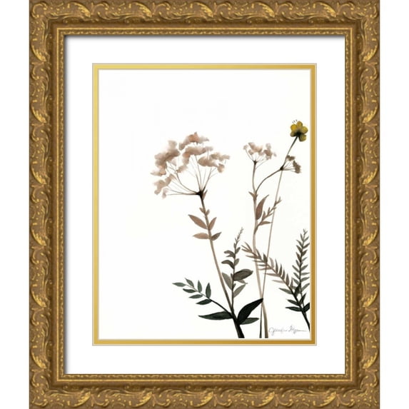 Goldberger, Jennifer 15x18 Gold Ornate Wood Framed with Double Matting Museum Art Print Titled - Watermark Wildflowers IX