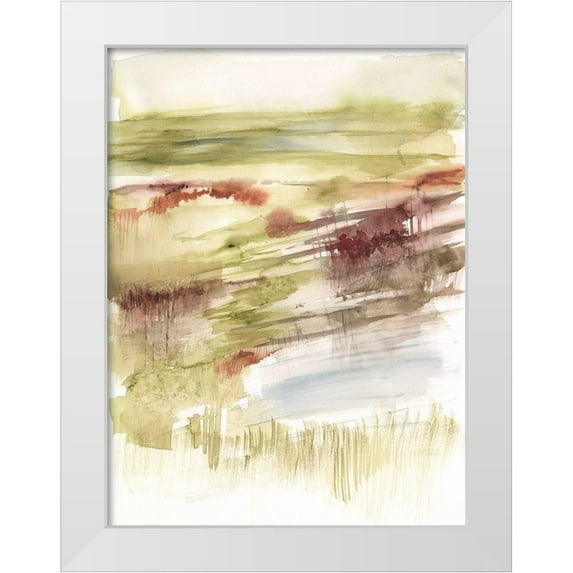 Goldberger, Jennifer 15x18 White Modern Wood Framed Museum Art Print Titled - Abstract Flower Horizon II