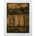 thumbnail image 1 of Goldberger, Jennifer 15x18 White Modern Wood Framed Museum Art Print Titled - Bronzed Treeline II, 1 of 4