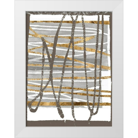 Goldberger, Jennifer 15x18 White Modern Wood Framed Museum Art Print Titled - Golden Thread II