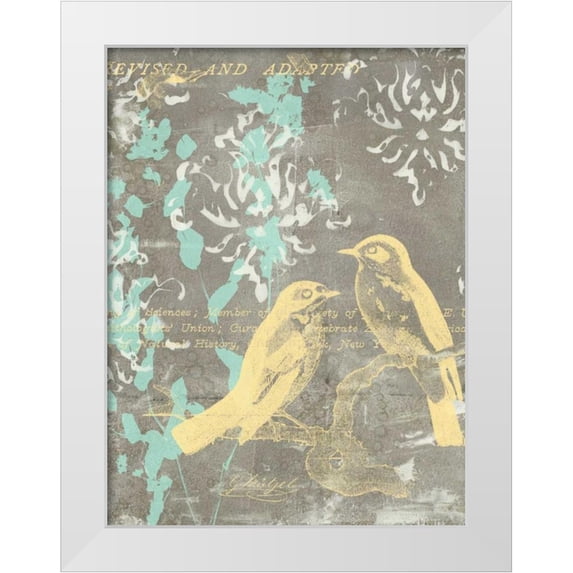 Goldberger, Jennifer 15x18 White Modern Wood Framed Museum Art Print Titled - Pretty Birds I