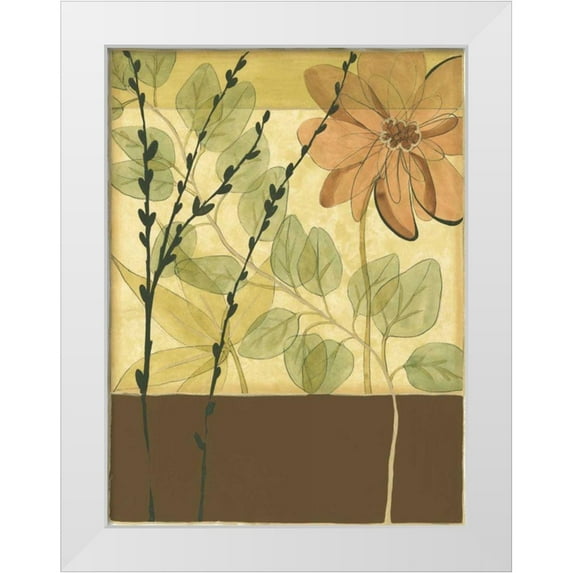 Goldberger, Jennifer 15x18 White Modern Wood Framed Museum Art Print Titled - Printed Tranquil Garden I