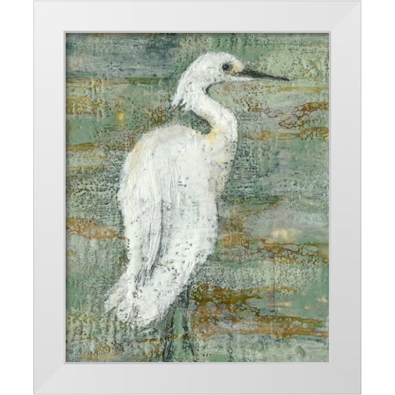 Goldberger, Jennifer 15x18 White Modern Wood Framed Museum Art Print Titled - Textured Heron II