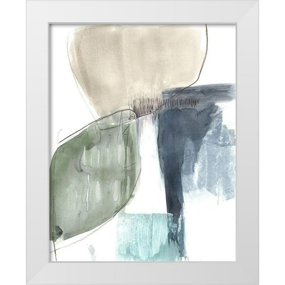 Goldberger, Jennifer 15x18 White Modern Wood Framed Museum Art Print Titled - Verdant Divide I