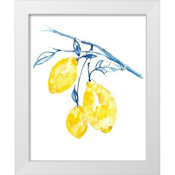 Goldberger, Jennifer 15x18 White Modern Wood Framed Museum Art Print Titled - Watercolor Lemons II