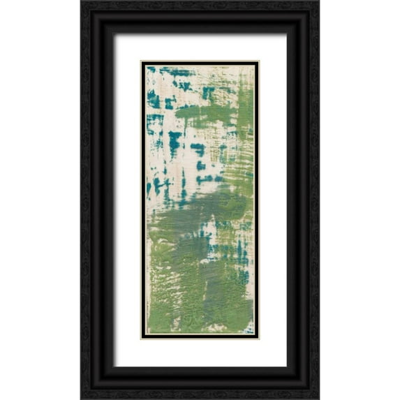 Goldberger, Jennifer 15x32 Black Ornate Wood Framed with Double Matting Museum Art Print Titled - Cool Blue I