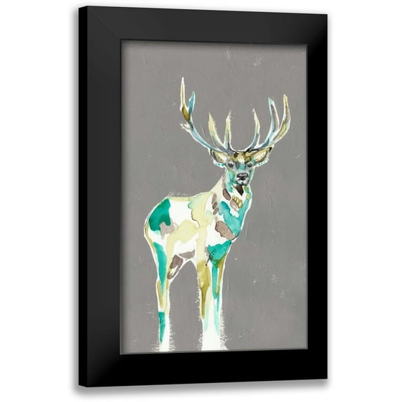 Goldberger, Jennifer 16x24 Black Modern Framed Museum Art Print Titled - Solitary Deer I