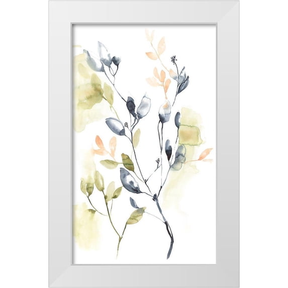Goldberger, Jennifer 16x24 White Modern Wood Framed Museum Art Print Titled - Sweet Leaves I