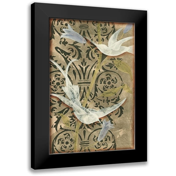 Goldberger, Jennifer 17x24 Black Modern Framed Museum Art Print Titled - Small Batik Garden II