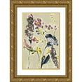 thumbnail image 1 of Goldberger, Jennifer 17x24 Gold Ornate Wood Framed with Double Matting Museum Art Print Titled - Parchment Flower Field I, 1 of 4