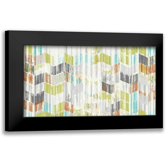 Goldberger, Jennifer 18x11 Black Modern Framed Museum Art Print Titled - Brushed Chevron I
