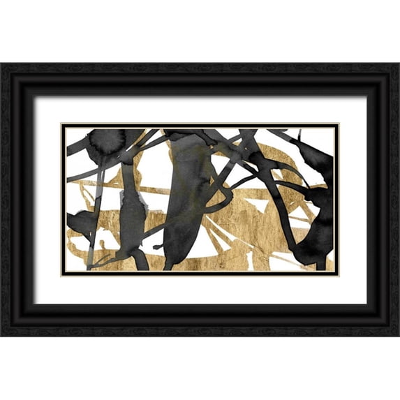 Goldberger, Jennifer 18x11 Black Ornate Wood Framed with Double Matting Museum Art Print Titled - Luxe Gold III