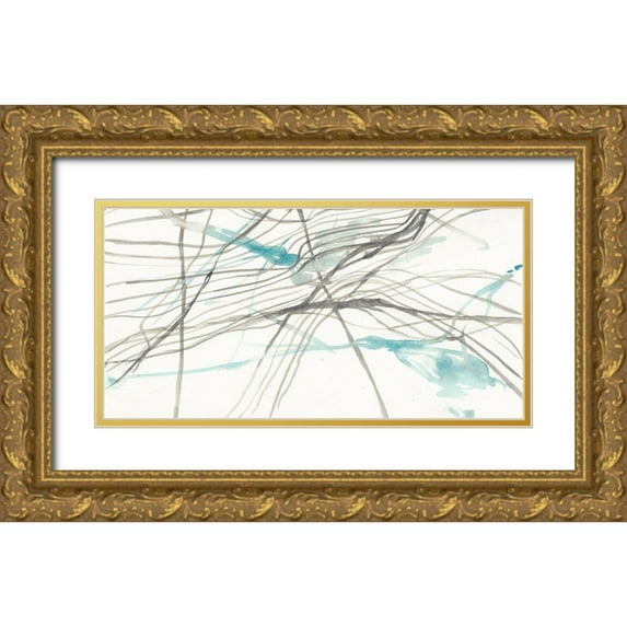 Goldberger, Jennifer 18x11 Gold Ornate Wood Framed with Double Matting Museum Art Print Titled - Tendrils I
