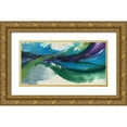 thumbnail image 1 of Goldberger, Jennifer 18x11 Gold Ornate Wood Framed with Double Matting Museum Art Print Titled - Undulating Citron II, 1 of 4